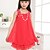 baratos Vestidos Casuais-Infantil Pouco Para Meninas Vestido Sólido Melancia Rosa claro Sem Manga Floral Vestidos Verão Solto