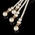 abordables Colliers perles-Women&#039;s Multi Knot Fashion All-match Pearl Drop Crystal Sweater Necklace