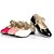 זול נעלי בנות-בנות נעליים דמוי עור אביב / קיץ / סתיו נעלי בובה (מרי ג&#039;יין) שטוחות פרח סאטן ל שחור / לבן / ורוד