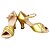 cheap Latin Shoes-Women‘s Dance Shoes Latin Leatherette Low Heel Yellow/White