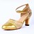 cheap Ballroom Shoes &amp; Modern Dance Shoes-Women&#039;s Modern Ballroom Leatherette Heel Buckle Chunky Heel Black Silver Gold Non Customizable
