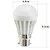 cheap Light Bulbs-2 W LED Globe Bulbs 1200 lm B22 A50 10 LED Beads SMD 2835 Cold White 220-240 V / RoHS