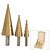preiswerte Accessoires-CMT 9243 3-in-1 Titanium Plated HSS Steel Triangle Shank Step Down Drill Bits Set
