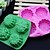 お買い得  ケーキ型-4 Hole Different Flowers Shape Cake Ice Jelly Chocolate Molds,Silicone 14×15.5×3 CM(5.5×6.1×1.2 INCH) (Random Color)