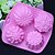 お買い得  ケーキ型-4 Hole Different Flowers Shape Cake Ice Jelly Chocolate Molds,Silicone 14×15.5×3 CM(5.5×6.1×1.2 INCH) (Random Color)