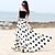 cheap Women&#039;s Dresses-BALI Fashion Silm Swing Polka Dots Bandeau Contrast Color Beach Maxi Dress