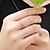 baratos Anéis-Mulheres Anel de banda anel de polegar Diamante sintético Prata Rosa Aço Titânio Chapeado Dourado senhoras Fashion Casamento Festa Jóias / Strass
