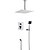 Недорогие Душевая система со смесительным клапаном-Набор для душа Устанавливать - Дождевая лейка Современный Хром На стену Керамический клапан Bath Shower Mixer Taps / Латунь / Две ручки пять отверстий