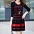olcso Női pulóverek-Skymoto®Women O-neck Stripe Knitted Dress