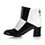 preiswerte Damenstiefel-Damen Schuhe Lackleder Frühling Herbst Winter Blockabsatz Booties / Stiefeletten Reißverschluss Für Kleid Schwarz Weiß
