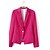 abordables Blazers y Chaquetas de Mujer-color del caramelo de los cierres de un solo botón delgada de manga larga traje ropa de abrigo de las mujeres