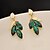 cheap Earrings-Women&#039;s Elegant Synthetic Gemstones Leaf Jewelry For