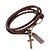 cheap Religious Jewelry-Men&#039;s Wrap Bracelet Leather Bracelet Cross Ladies Vintage Inspirational Christ Leather Bracelet Jewelry Black / Brown For Christmas Gifts