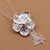Недорогие Рождественские украшения1-Vilin серебра цветок кулон ожерелье женщин