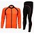 cheap Men&#039;s Clothing Sets-Realtoo Men&#039;s Long Sleeve Cycling Jersey with Tights Winter Nylon Spandex Polyester Blue Orange Green Bike Clothing Suit Breathable Quick Dry Sports Mountain Bike MTB Road Bike Cycling Clothing