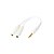 cheap Audio Cables-Gold Plated 3.5mm Stereo Audio Jack Splitter Y-Cable White 0.15M