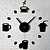 cheap Wall Stickers-Wall Clock Stickers Wall Decals, Bar Coffee Cup 3D Acrylic Wall Stickers