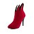 cheap Women&#039;s Boots-Women&#039;s Stiletto Heel Zipper Faux Suede 10.16-15.24 cm / Booties / Ankle Boots Fall / Winter Black / Red / Beige / Party &amp; Evening