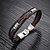 cheap Men&#039;s Bracelets-Men&#039;s Leather Bracelet Twisted Unique Design Gothic Fashion Stainless Steel Bracelet Jewelry Black / Coffee For Christmas Gifts Casual Daily