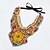 Недорогие Модные ожерелья-этнические мини бисером женские проложить Sunburst кластер ослепительно нагрудник заявление ожерелье