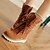 Χαμηλού Κόστους Γυναικείες Μπότες-Γυναικεία παπούτσια - Μπότες - Καθημερινά - Χαμηλό Τακούνι - Στρογγυλή Μύτη - Δερματίνη - Μαύρο / Καφέ / Κίτρινο / Μπεζ