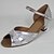 cheap Dance Shoes-Women‘s Dance Shoes Latin Paillette Heel Silver Customizable