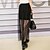 Недорогие Юбки-женская корейский черный сетка эластичный пояс плюс размер юбки