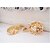 זול עגילים אופנתיים-בגדי ריקוד נשים עגילים צמודים ורדים פרח אופנתי זירקון זירקוניה מעוקבת שרף עגילים תכשיטים עבור חתונה Party יומי קזו&#039;אל ספורט