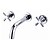 cheap Bathroom Sink Faucets-Bathroom Sink Faucet - Widespread Chrome Wall Mounted Three Holes / Two Handles Three HolesBath Taps