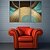 abordables Peintures Abstraites-Peinture à l&#039;huile Hang-peint Peint à la main - Abstrait Moderne Inclure cadre intérieur / Trois Panneaux / Toile tendue