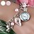 tanie Zegarki damskie-Damskie Modny Zegarek na nadgarstek Zegarek na bransoletce Kwarcowy Stop Pasmo Elegancki Biały Różowy