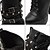 cheap Women&#039;s Shoes-Women&#039;s Shoes Round Toe Chunky Heel Ankle Boots with Lace-up