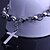 voordelige Religieuze Sieraden-Tennis Armbanden Kruis Gepersonaliseerde Modieus Met de Hand Gemaakt Roestvast staal Armband sieraden Zilver Voor Causaal