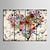 abordables Impresiones-4 paneles de arte de pared impresiones en lienzo pintura obra de arte imagen corazón flor decoración abstracta del hogar decoración marco estirado / enrollado