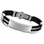 abordables Bracelet Homme-Bracelet ID Homme Silicone Personnalisé Mode Bracelet Bijoux Noir pour Quotidien Décontracté