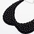 abordables Collares de perlas-Mujer Perla Collar damas Elegante Perla Artificial Tejido Black Pearl Negro Gargantillas Joyas Para Boda Fiesta Cumpleaños Diario