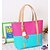 abordables Cabas et fourre-tout-Femme Sacs faux cuir Cabas Tote Sacs en cuir Quotidien Noir Fuchsia Bleu Rose