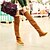 cheap Women&#039;s Boots-Women&#039;s Shoes Synthetic Winter Flat Heel 45.72-50.8 cm / Over The Knee Boots Black / Brown / Yellow
