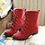 cheap Women&#039;s Shoes-Women&#039;s Spring Fall Winter Fashion Boots Faux Suede Dress Chunky Heel Lace-up Black Brown Red Beige