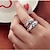Χαμηλού Κόστους Μοδάτο Δαχτυλίδι-Για Ζευγάρια Δαχτυλίδια Ζευγαριού Ασημί Ασήμι Στερλίνας Ζιρκονίτης Γάμου Πάρτι Καθημερινά Causal Κοστούμια Κοσμήματα