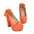 preiswerte Absatzschuhe für Damen-Damenschuhe - High Heels - Kleid - Kunstleder - Blockabsatz - Rundeschuh - Schwarz / Rosa / Rot / Beige / Orange