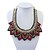 preiswerte Halsketten-Women&#039;s Statement Necklace Beads Statement Ladies Personalized European Alloy Red Green Necklace Jewelry For