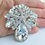 cheap Brooches-Women&#039;s Vintage Alloy Clear Rhinestone Crystal Starfish Bridal Brooch Wedding Jewelry
