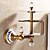 cheap Toilet Paper Holders-Toilet Paper Holders Removable Antique Ceramic/Crystal Roll Paper Holder Matte Brass 1PC