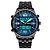 levne Sportovní hodinky-SKMEI Pánské Módní hodinky Vojenské hodinky Náramkové hodinky Křemenný Digitální Japonské Quartz Nerez Černá 30 m Voděodolné Alarm Kalendář Analog - Digitál Luxus - Černá Modrá Dva roky Životnost