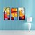 cheap Oil Paintings-Oil Painting Hand Painted - Abstract Canvas Three Panels