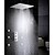 billige Bruserarmaturer-Brusehaner Sæt - Håndbruser inkluderet Termostatisk Regnbruser Moderne Krom Vægmonteret Messing Ventil Bath Shower Mixer Taps / Tre Håndtag fem huller