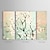 billige Oliemalerier fra de bedste kunstnere-Hånd-malede Blomstret/Botanisk Tre Paneler Canvas Hang-Painted Oliemaleri For Hjem Dekoration