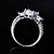 cheap Rings-Women&#039;s High Quality Classic Platinum Electroplate Zircon Wedding Rings