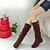cheap Women&#039;s Shoes-Women&#039;s Shoes Spring Fall Winter Chunky Heel Knee High Boots For Dress Black Brown Yellow